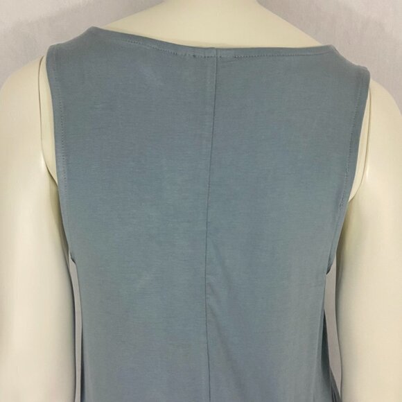 Buckle White Crow Tank Top Women's Sz M Teal Grey Sleeveless V Neck Light Casual - Picture 5 of 8